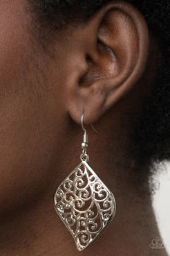 Paparazzi Earrings - Your Vine or Mine - Silver