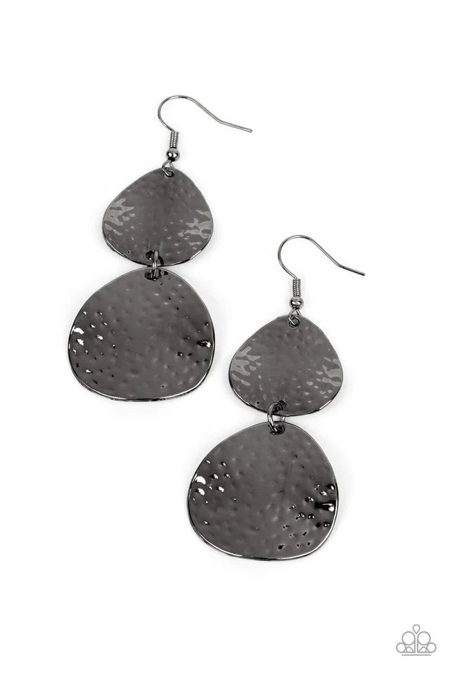 Paparazzi Earring ~ Bait and Switch - Black