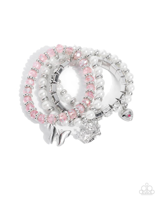 Paparazzi Feminine Charm - Pink Bracelet