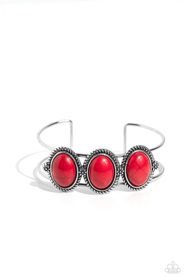 Paparazzi Badlands Backdrop - Red Bracelet