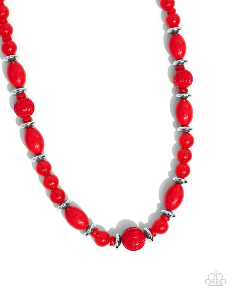 Paparazzi Confidence Cache - Red Necklace