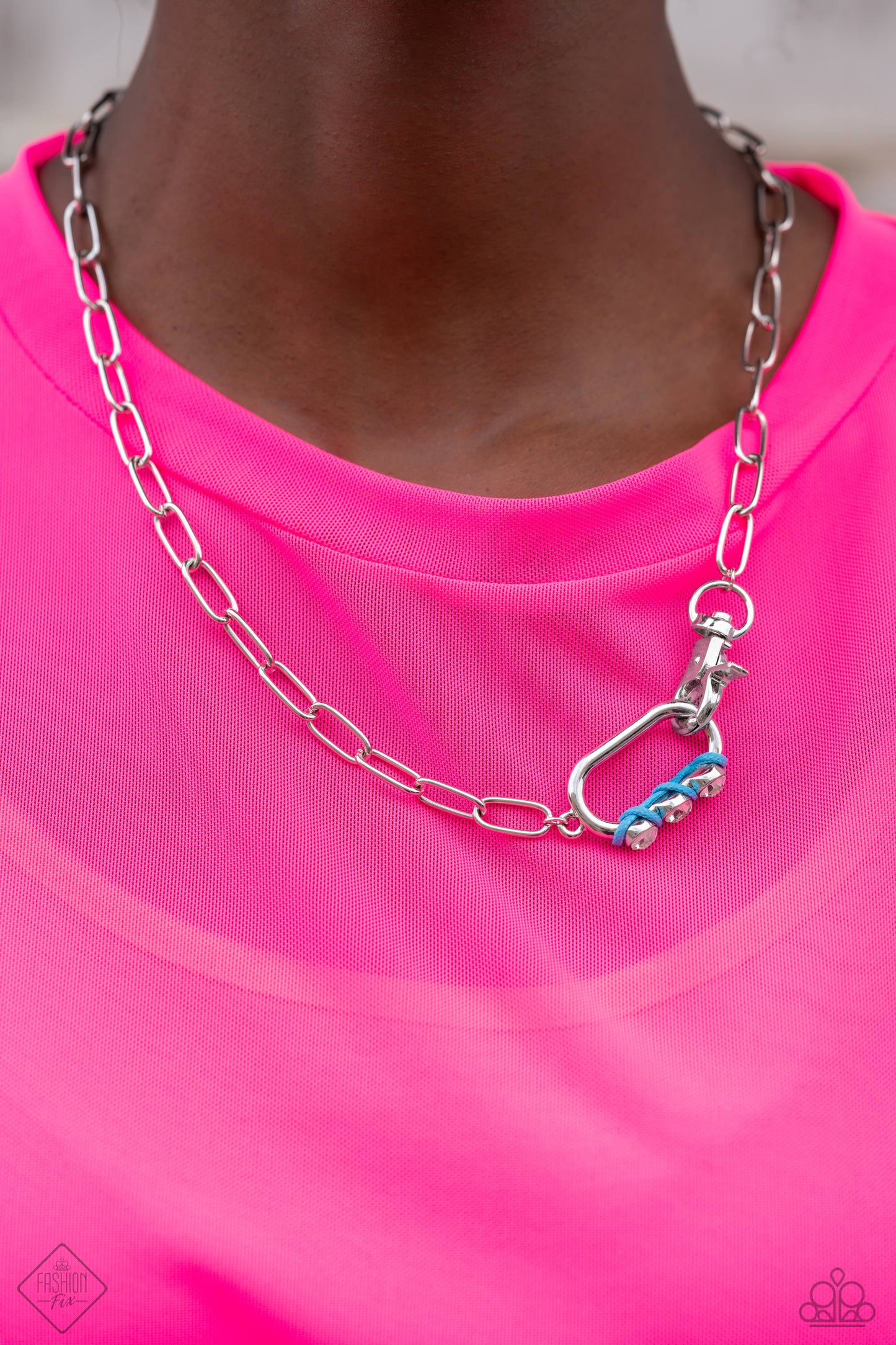 Paparazzi Dont Want to Miss a STRING - Blue Necklace Item #P2IN-BLXX-050PR