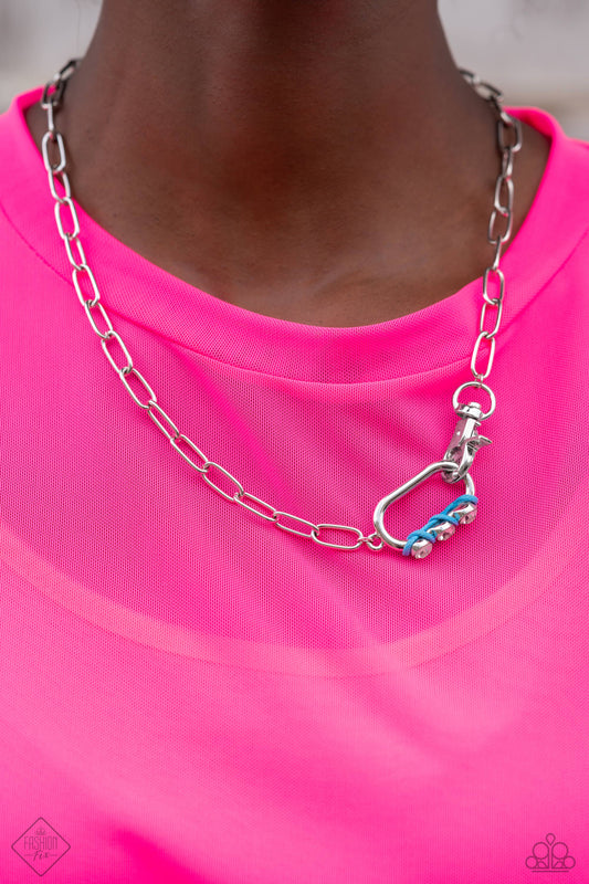 Paparazzi Dont Want to Miss a STRING - Blue Necklace Item #P2IN-BLXX-050PR