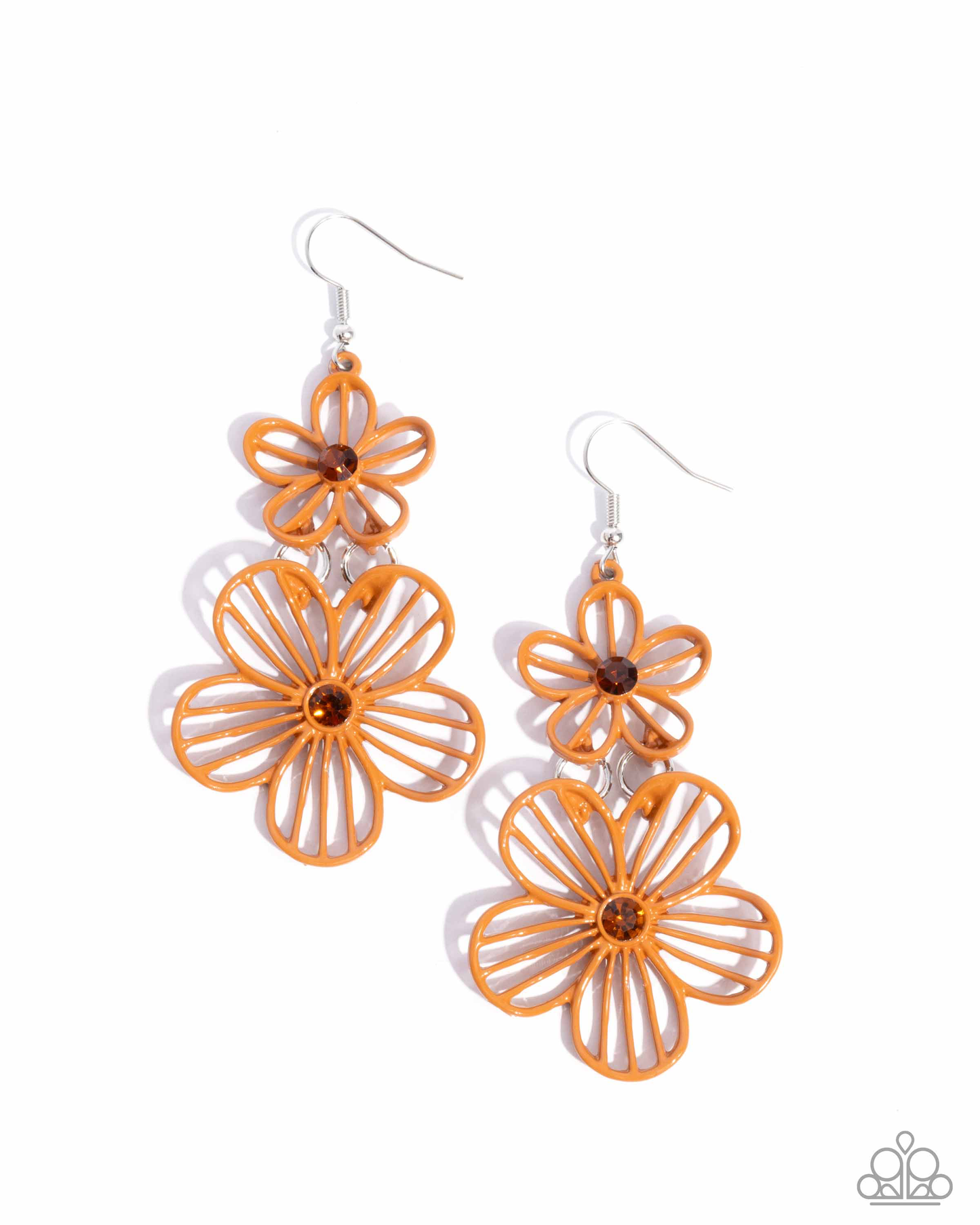 Paparazzi Textured Tiers - Orange  Earring P5WH-OGXX-185XX