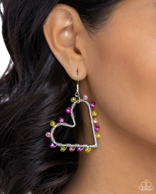 Paparazzi HEART of Your World - Multi Earring   P5RE-MTXX-134XX