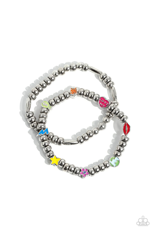 Paparazzi Bracelet ~ Charming Campaign - Multi