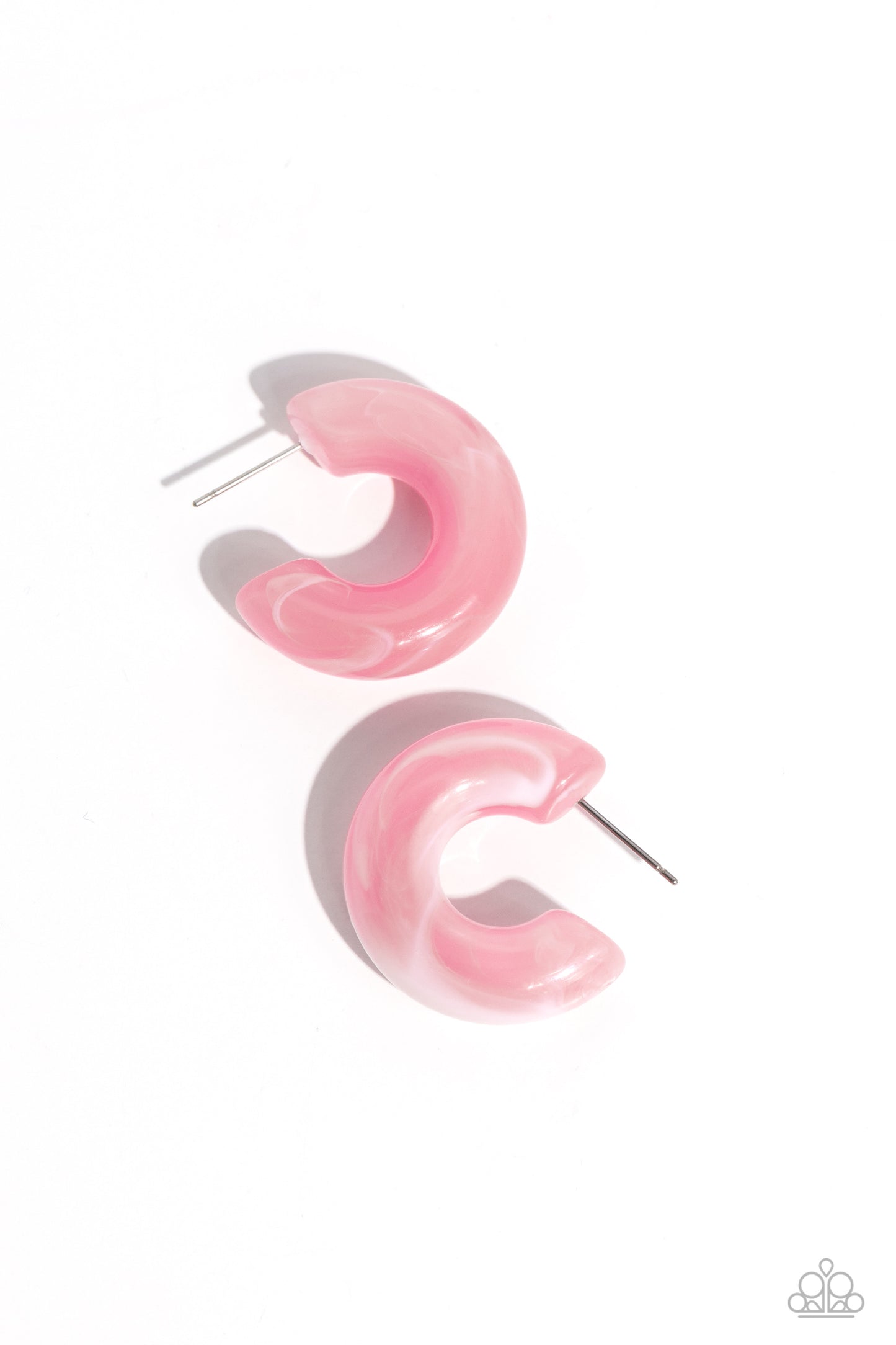 Paparazzi Acrylic Acclaim - Pink Post Earring   P5HO-PKXX-069XX