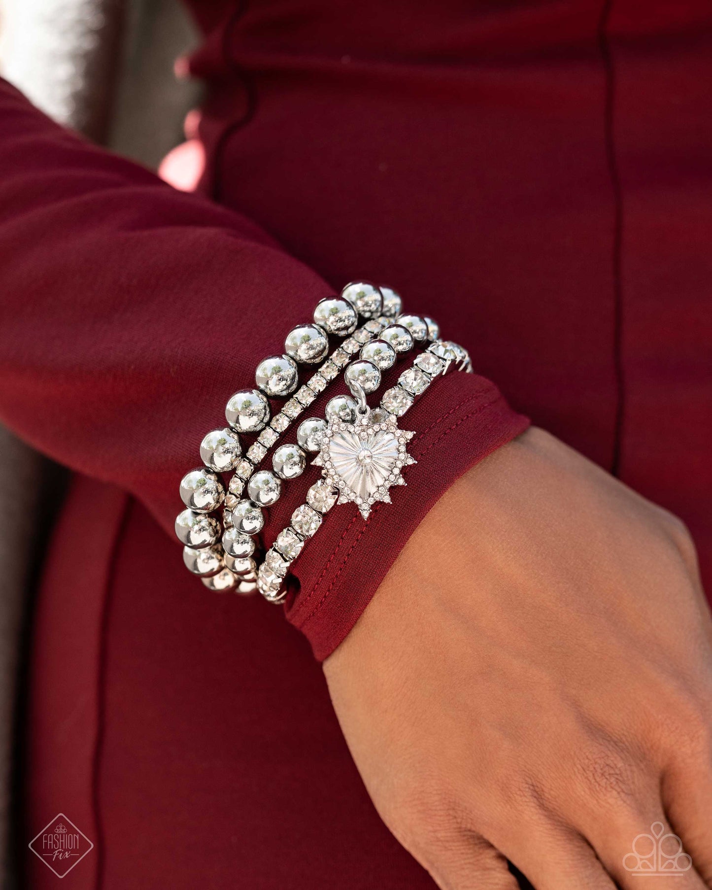 Paparazzi Excessive Elegance-White Bracelet