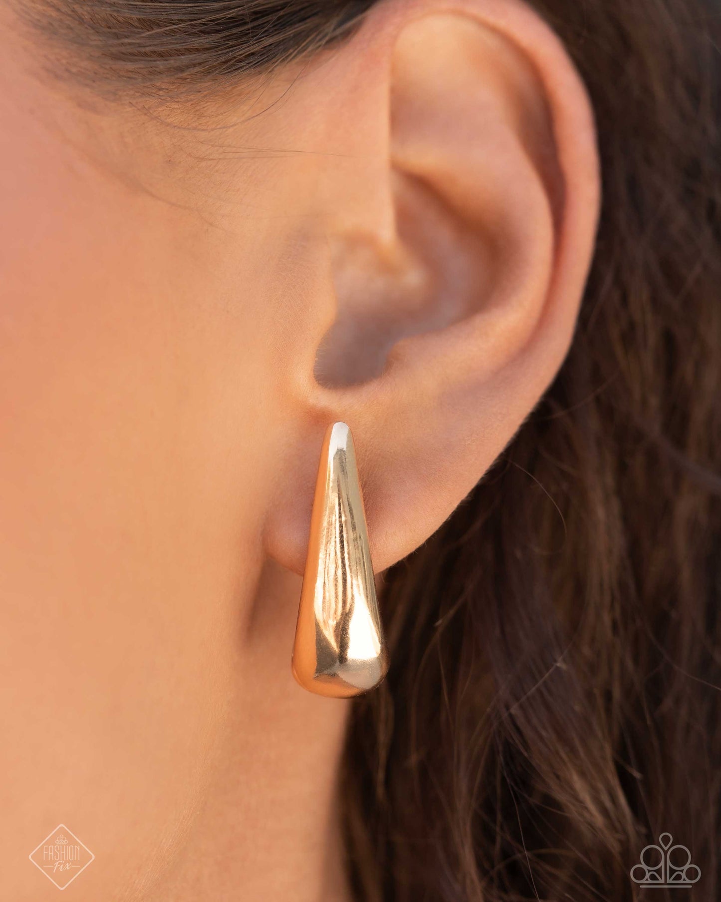 Paparazzi Positive Change-Gold Hoops Hinge Earring