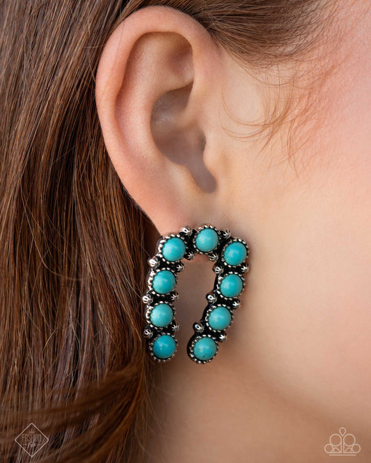 Paparazzi Wild West Wonder-Blue Earring