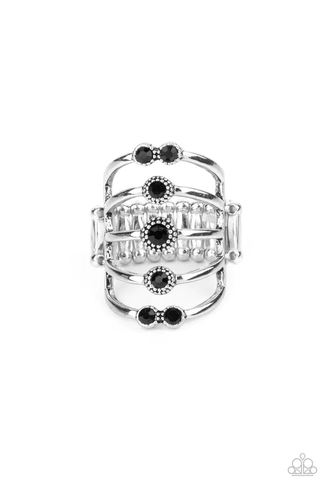 Paparazzi Ring ~ Layer On The Luster - Black