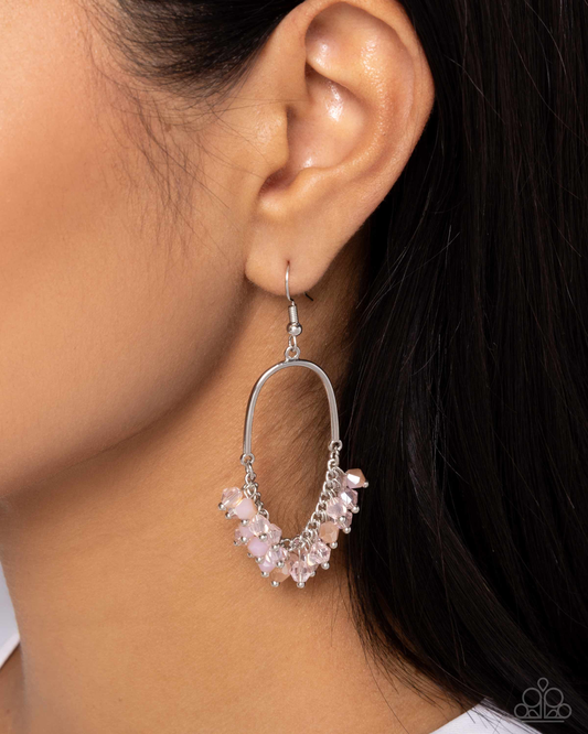 Paparazzi Chandelier Check - Pink Earrings P5RE-PKXX-288XX