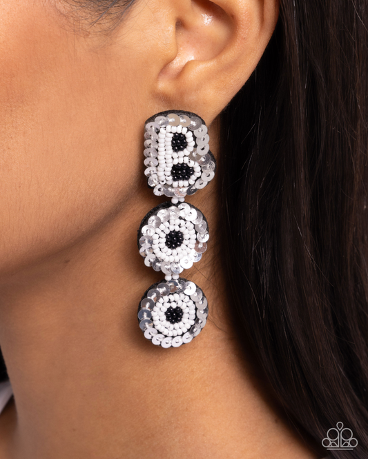 Paparazzi Halloween Bash - White Post Earring P5PO-WTXX-455XX