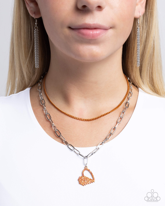 Paparazzi Love Comes and Goes... - Orange Necklace P2SE-OGXX-313XX