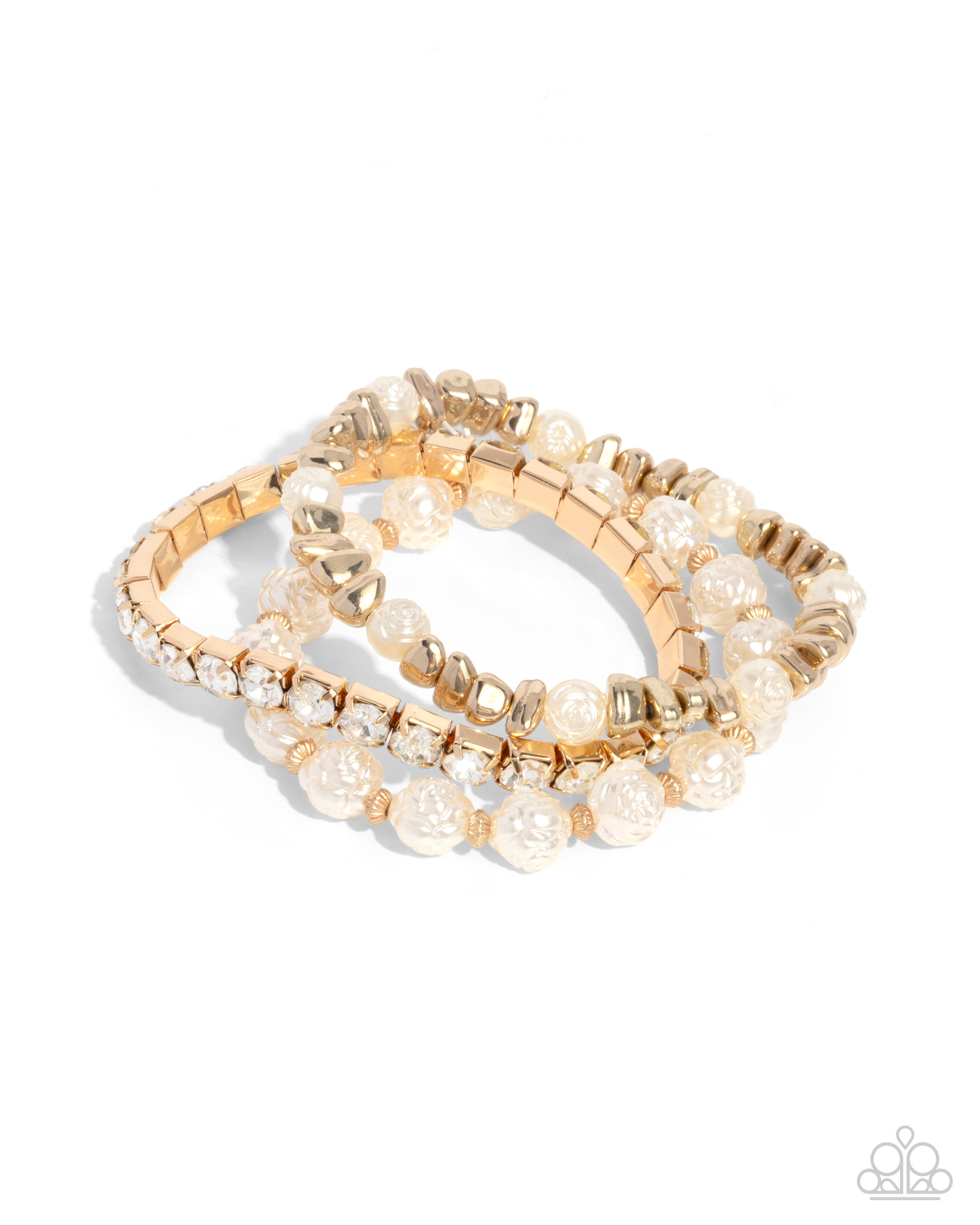 Paparazzi Fair Florals - Gold Bracelet P9RE-GDXX-426XX