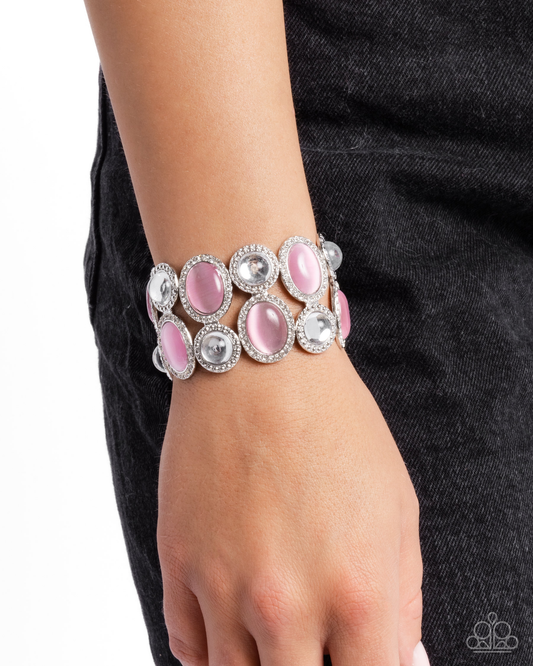 Paparazzi Affixed Appeal - Pink Bracelet P9RE-PKXX-342XX