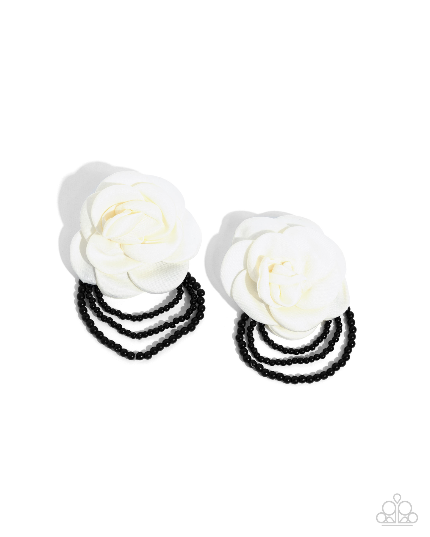 Paparazzi Dramatic Dame - White Post Earring  P5PO-WTXX-445XX