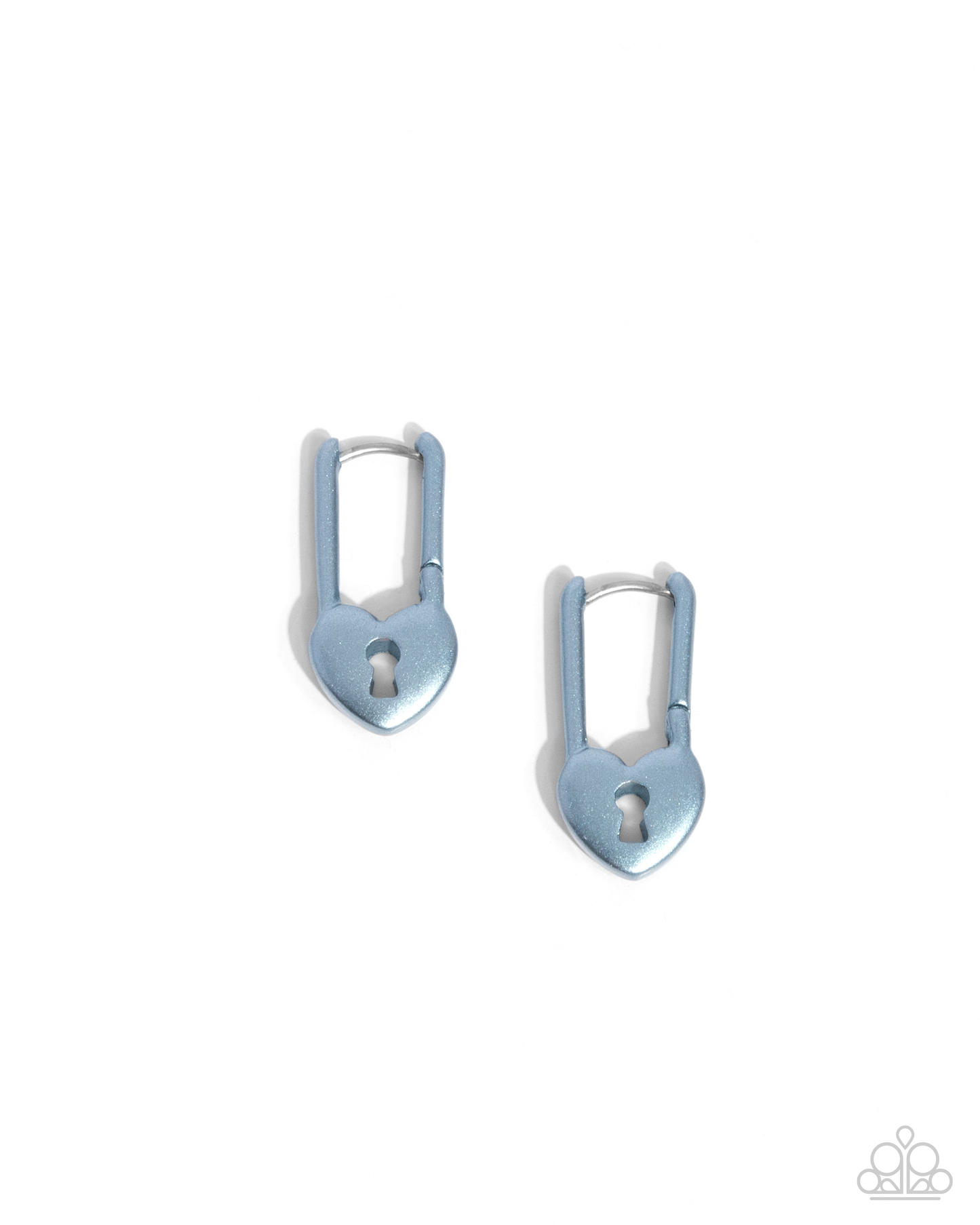 Paparazzi Pampered Padlock - Blue Hinge Earring P5HO-BLXX-073XX