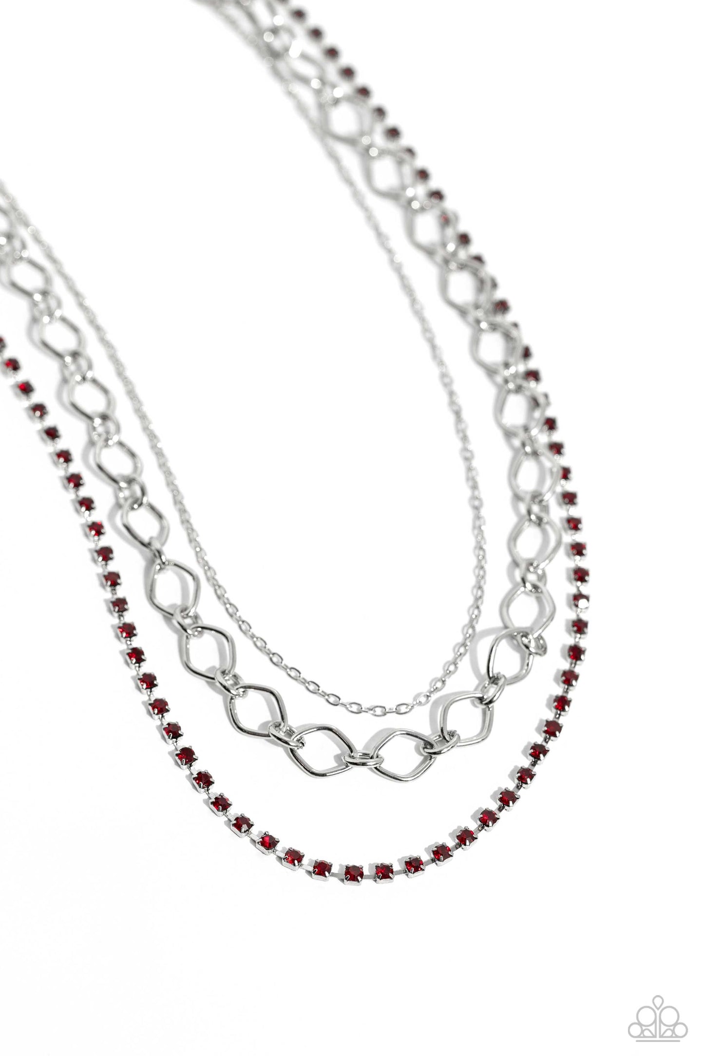 Paparazzi Tasteful Tiers - Red Necklace P2RE-RDXX-260XX