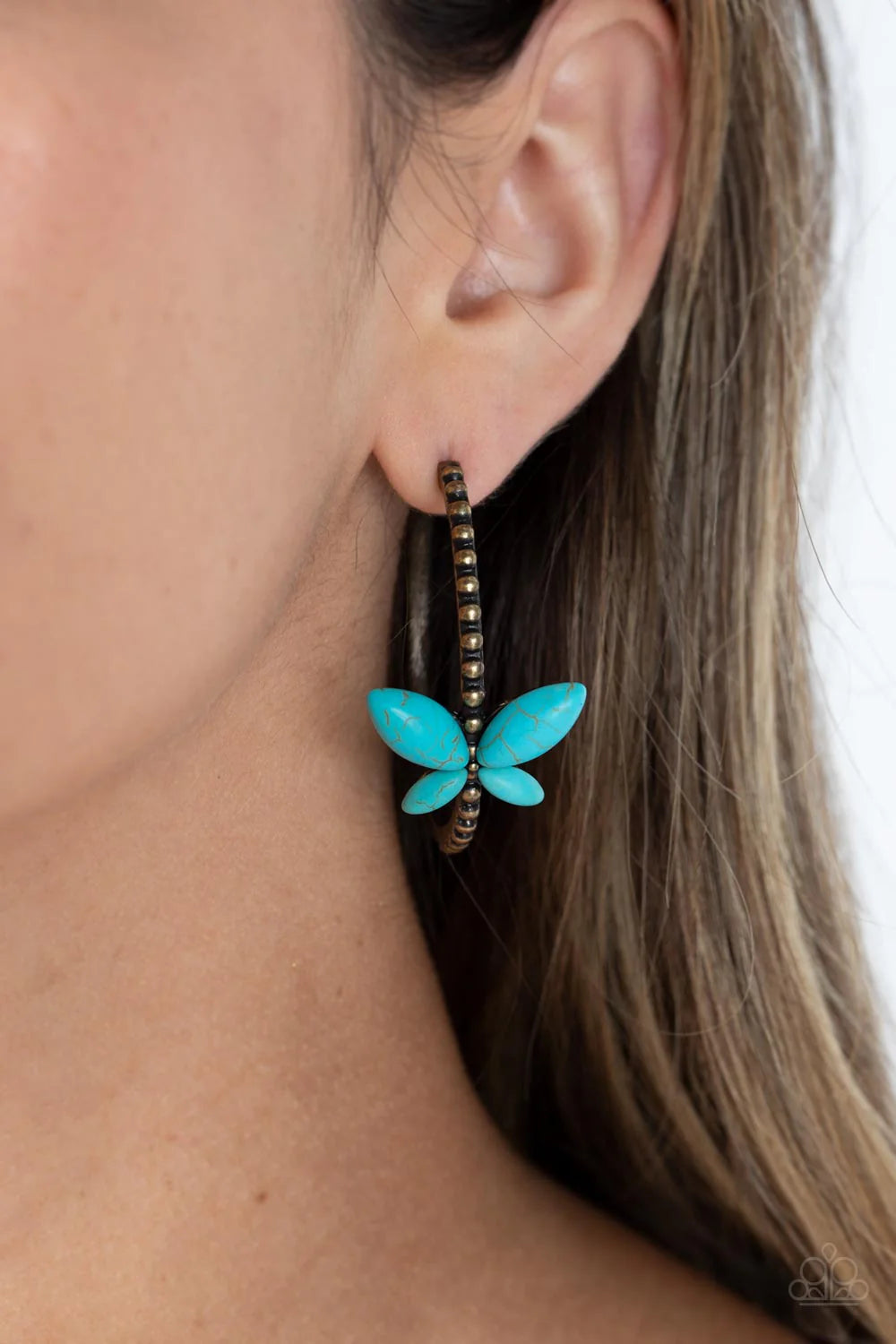 Paparazzi Bohemian Butterfly- Brass Earring