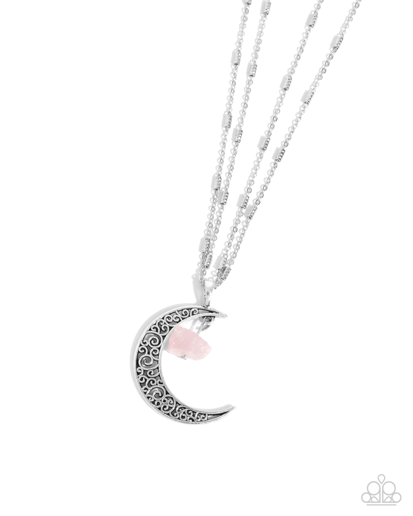 Paparazzi Crescent Charm - Pink Necklace P2SE-PKXX-264ZY