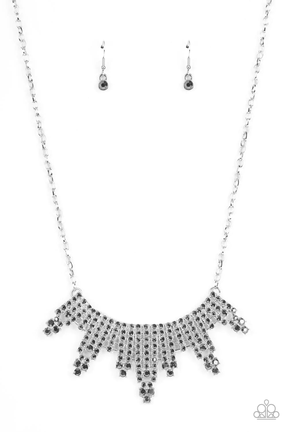 Skyscraping Sparkle - Silver Necklace - Paparazzi Accessories