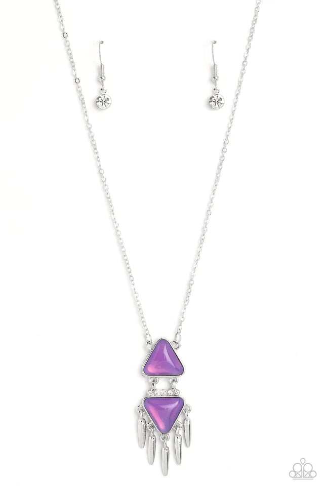 Paparazzi Necklace ~ Under the FRINGE - Purple