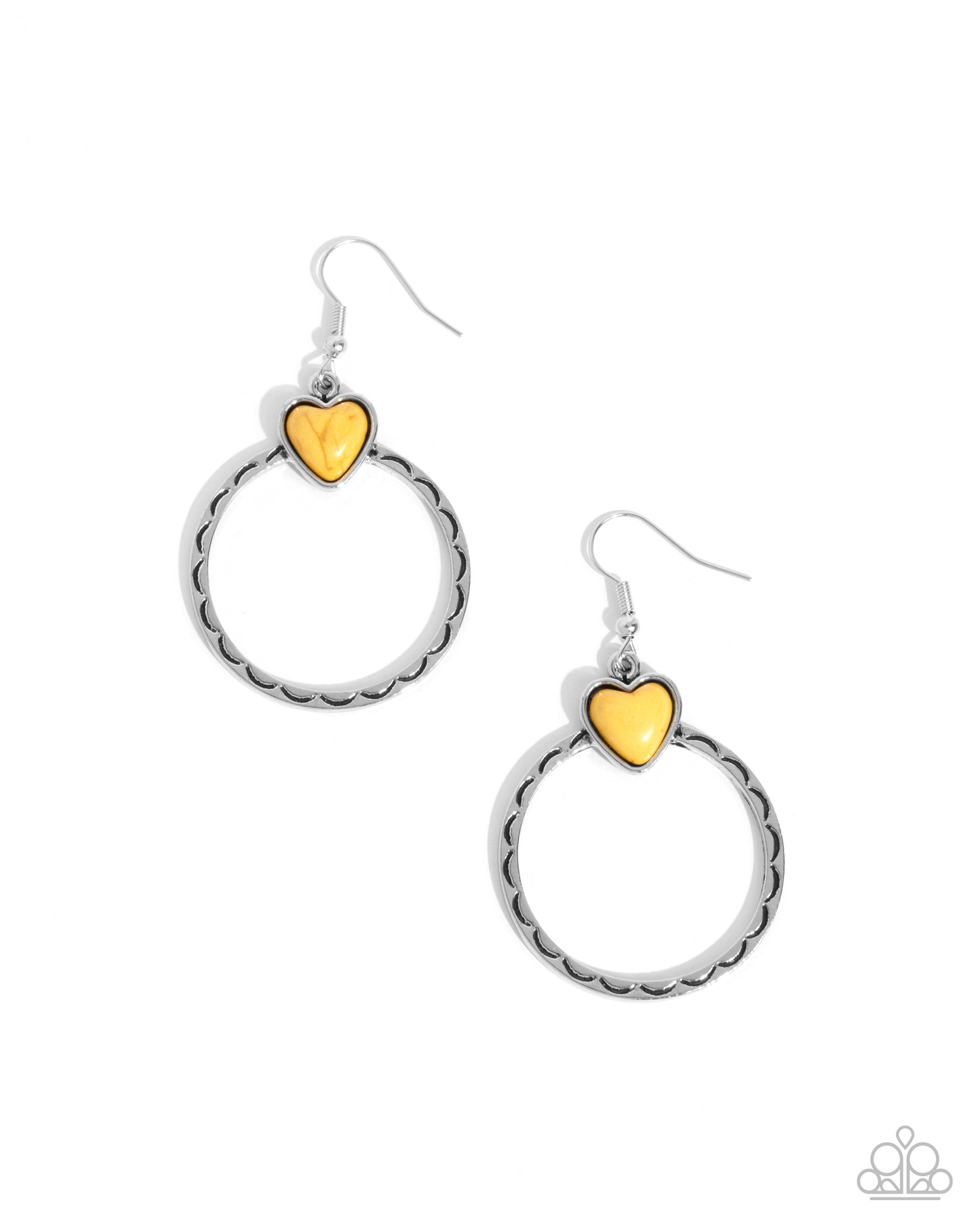 Paparazzi Heart Holiday - Yellow  Earring P5WH-YWXX-196XX