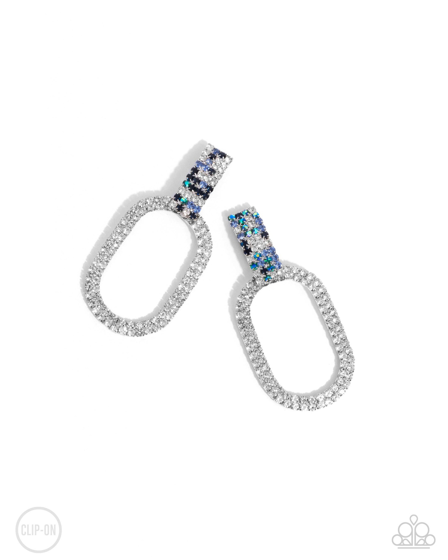 Guarded Glitz - Blue Clip On Earring P5CO-BLXX-072XX