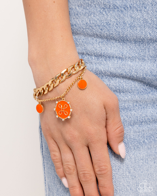 Paparazzi Preppy Present - Orange Bracelet P9BA-OGXX-024XX