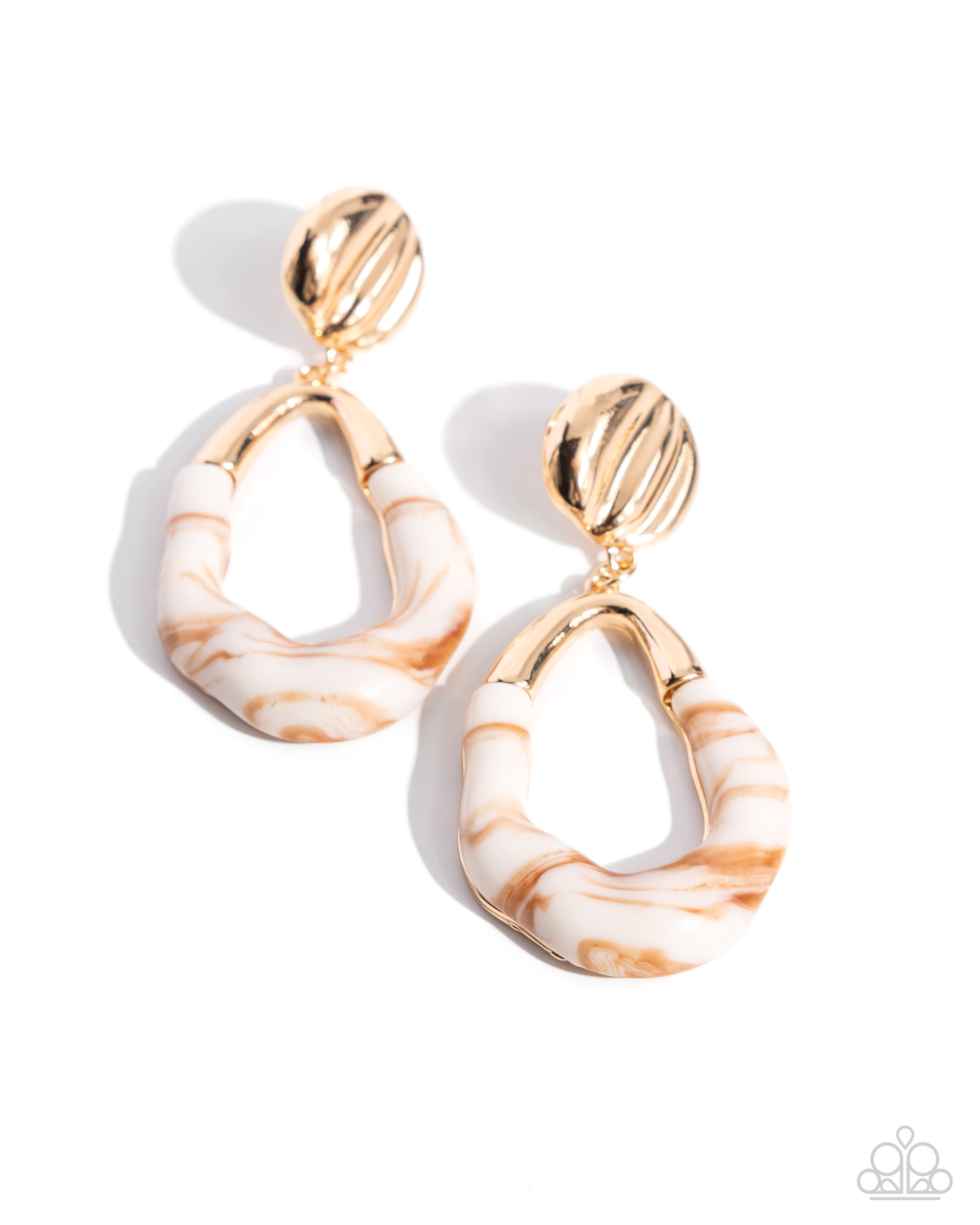 Paparazzi High-Sheen Swirls - Gold Post Earring P5PO-GDXX-306XX