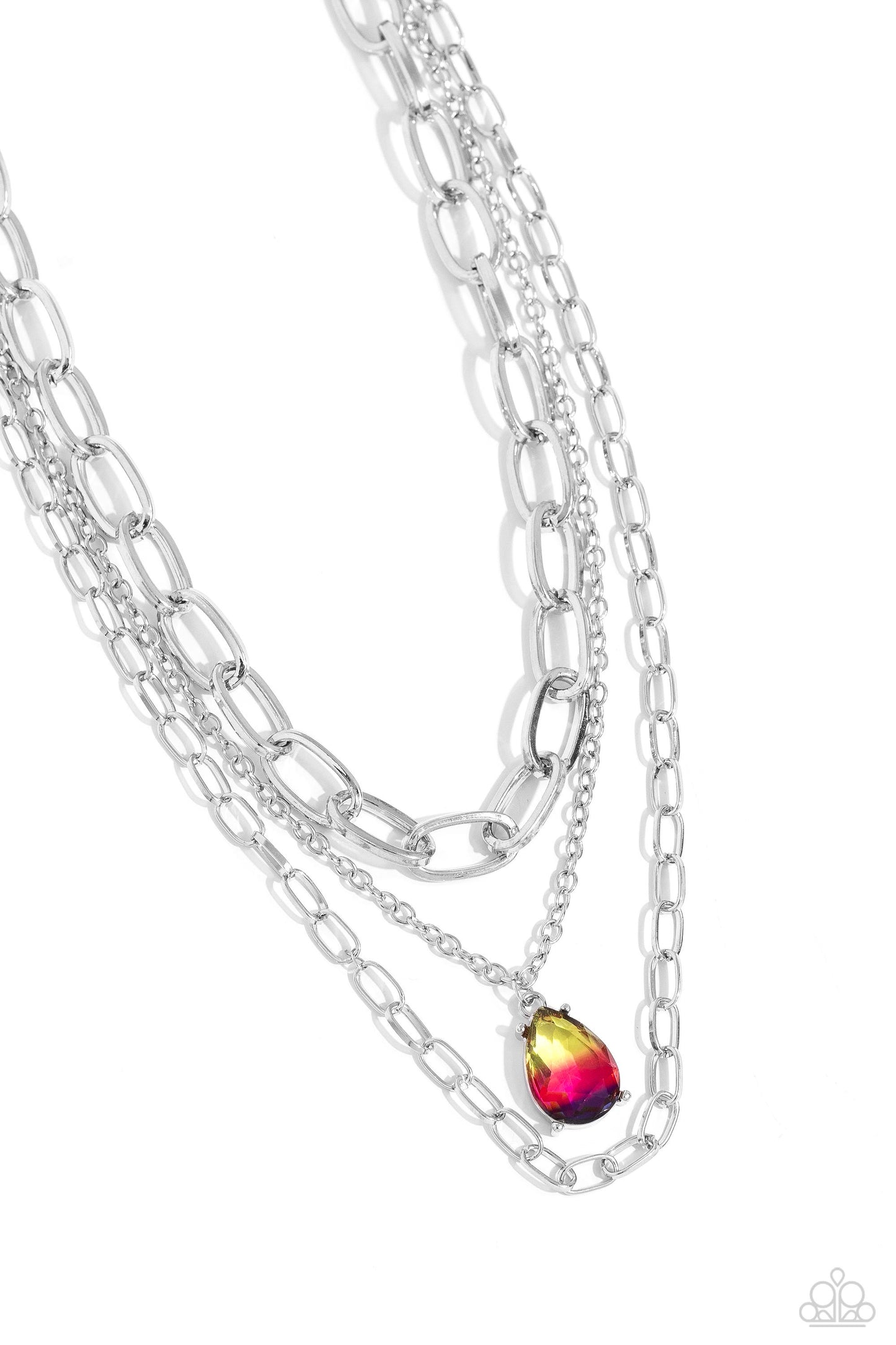 Paparazzi Teardrop Tiers - Multi Necklace P2CH-MTXX-046XX