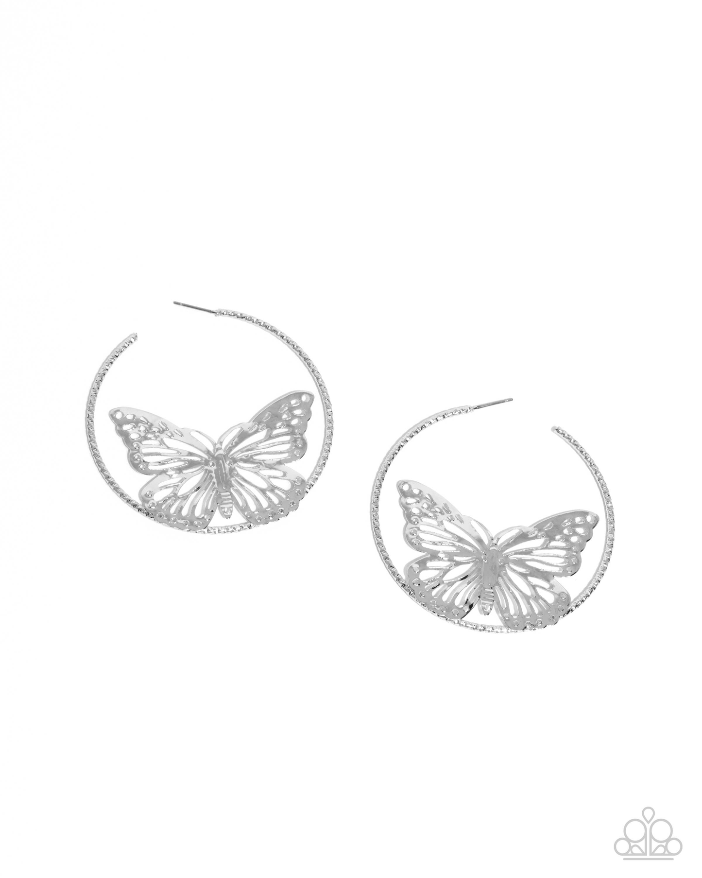 Paparazzi Aerial Alias-Silver Hoop Earring