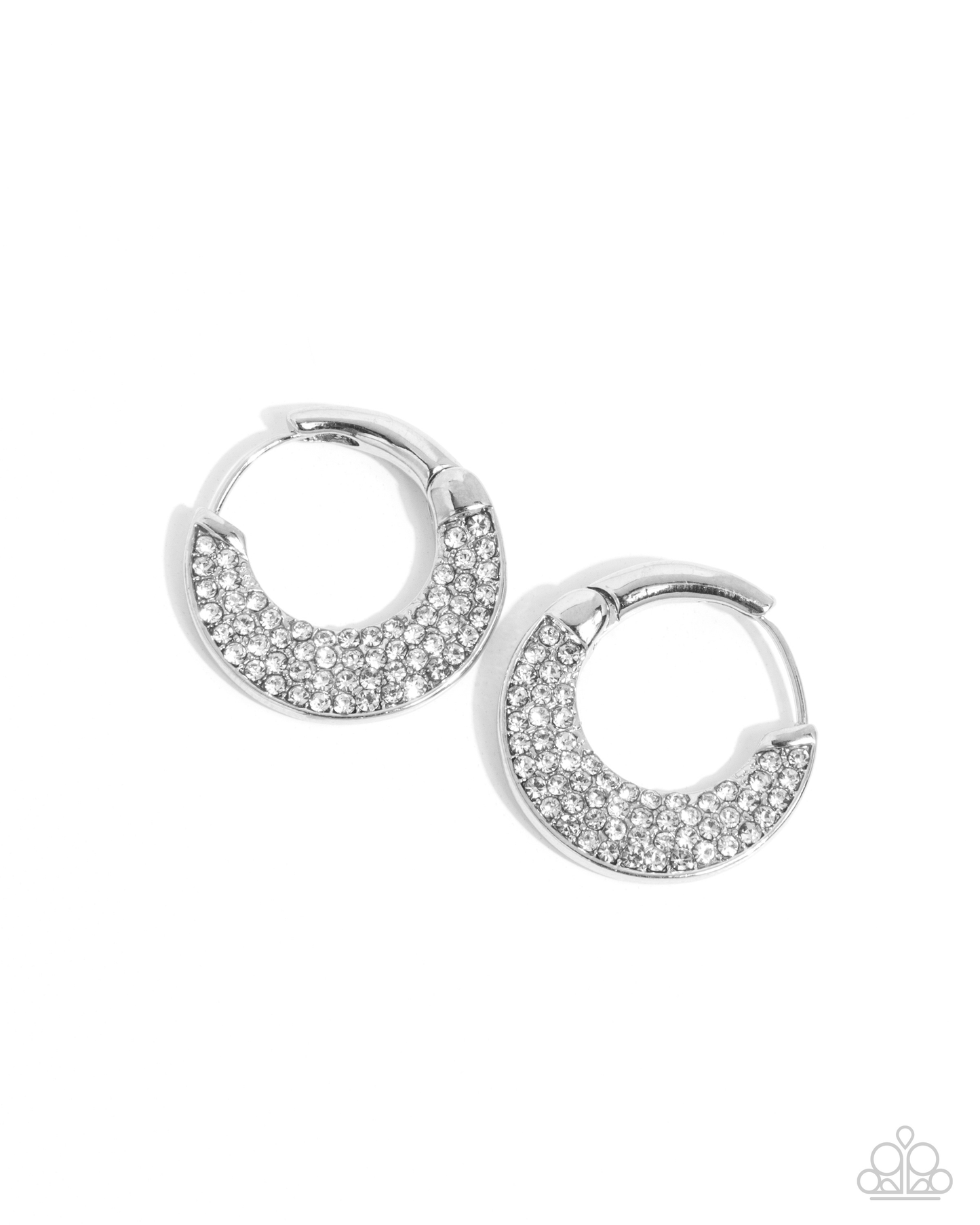 Paparazzi Winking Whimsy - White  Hoop Earring P5HO-WTXX-195XX