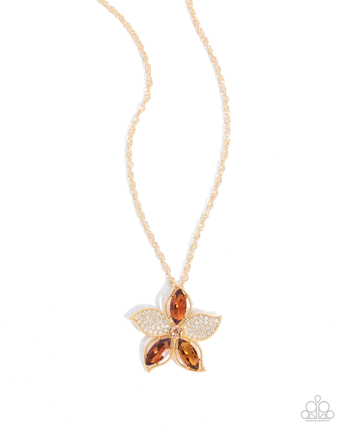 Paparazzi Favorite Flower - Brown Necklace P2RE-BNXX-370XX