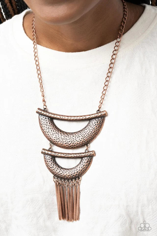 Paparazzi Necklace ~ Fringe Festival - Copper