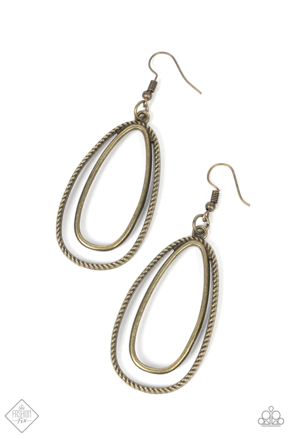 Paparazzi Earring ~ Lend Me Your Lasso - Brass