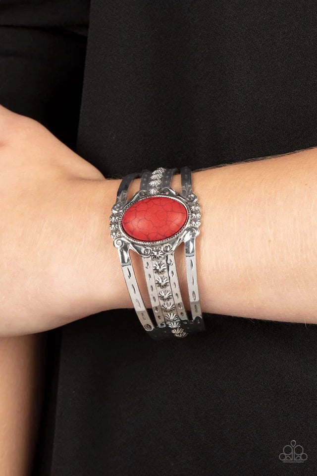 Paparazzi Bracelet ~ Mojave Mecca - Red