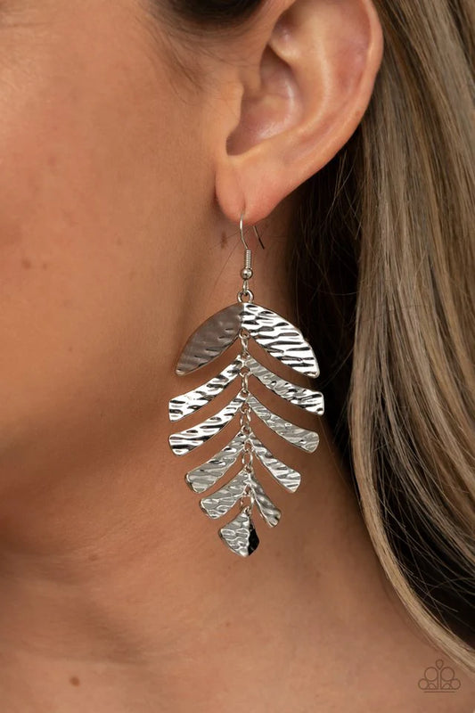 Paparazzi Earring ~ Palm Lagoon - Silver