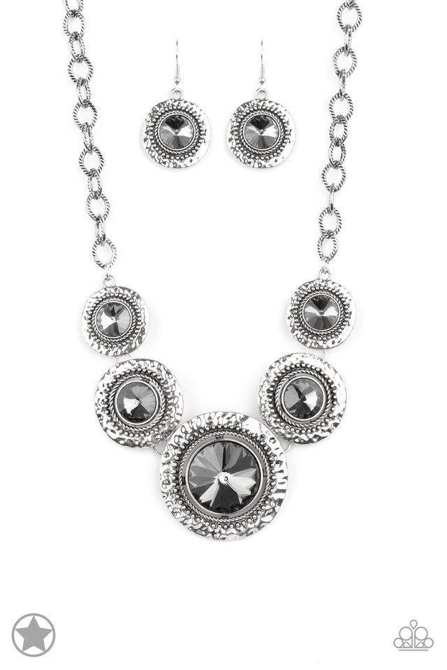 Paparazzi Global Glamour-Silver Blockbuster Necklace