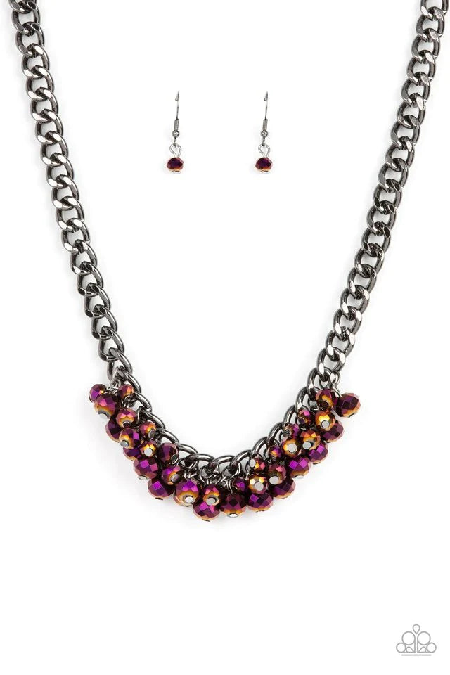 Paparazzi Necklace ~ Galactic Knockout - Purple