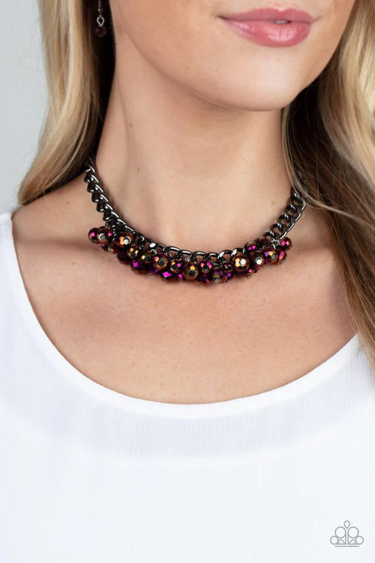 Paparazzi Necklace ~ Galactic Knockout - Purple