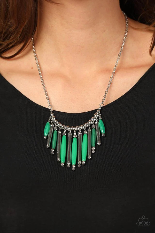 Paparazzi Necklace ~ Bohemian Breeze - Green