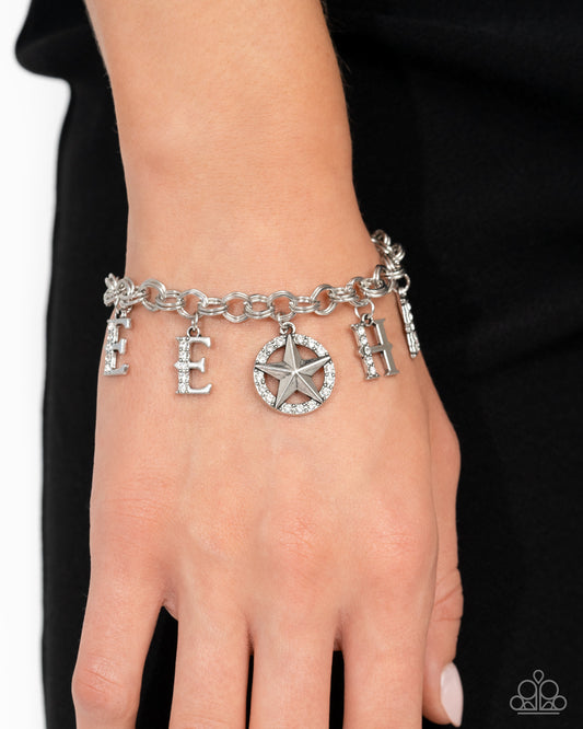 Paparazzi Yeehaw Yell-White Bracelet