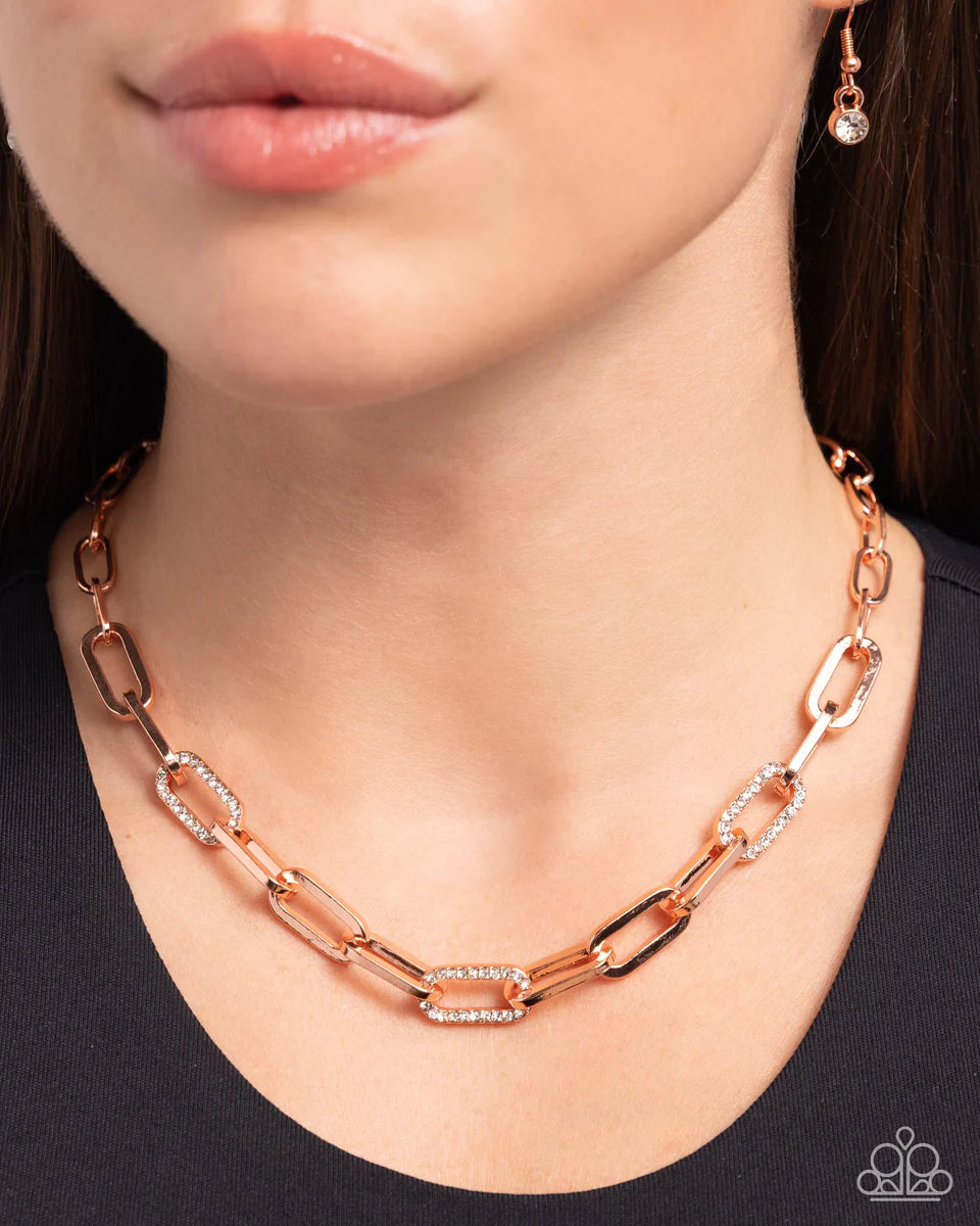 Paparazzi Understated Shimmer -Copper Necklace