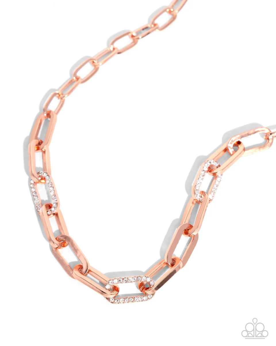 Paparazzi Understated Shimmer -Copper Necklace