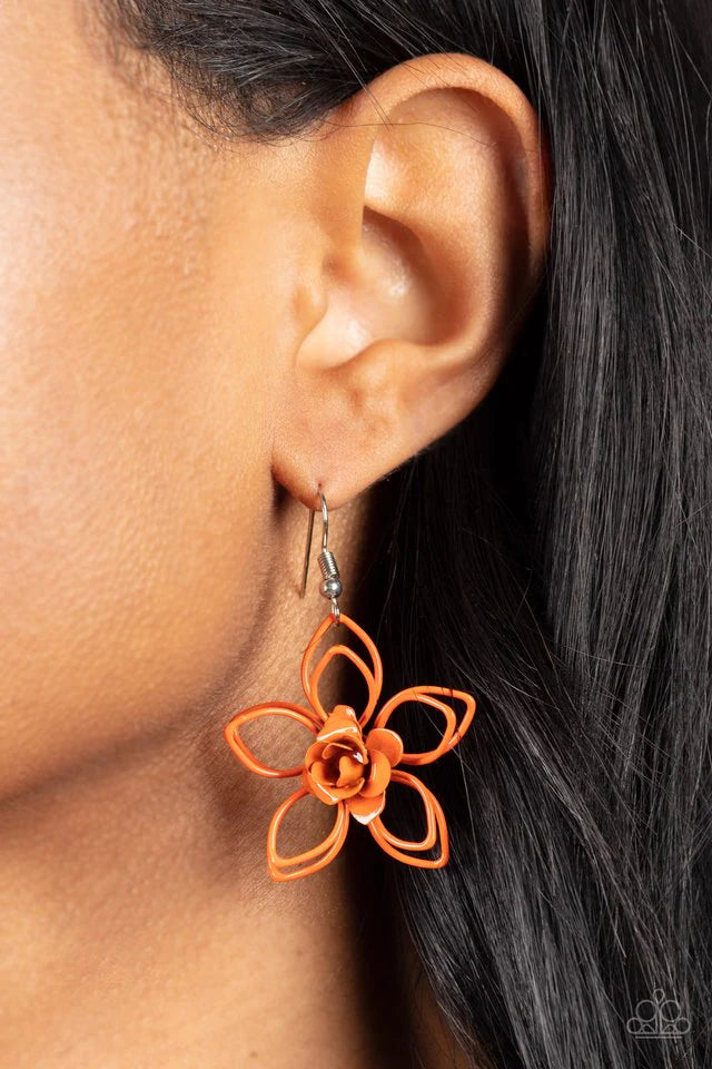 Paparazzi Botanical Bonanza - Orange Earring