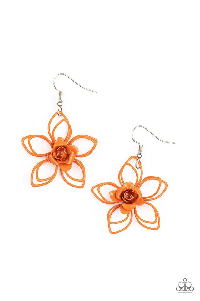 Paparazzi Botanical Bonanza - Orange Earring