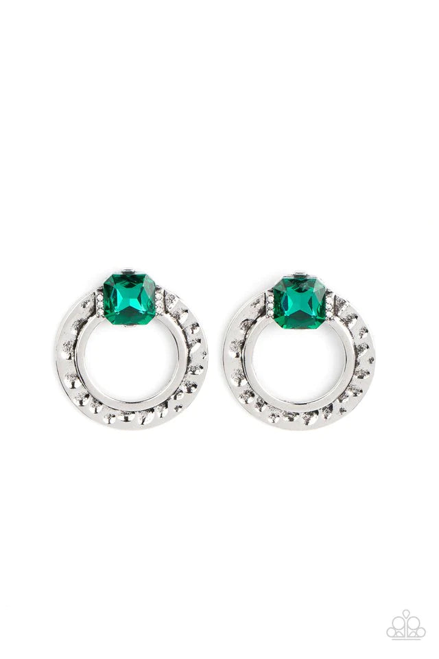 Paparazzi Earring ~ Smoldering Scintillation - Green