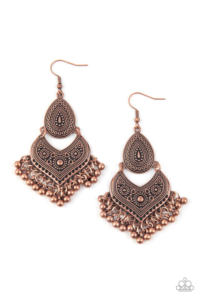 Paparazzi Earring ~ Music To My Ears - Copper